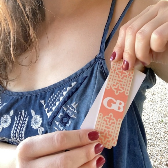 EMBROIDERED Light CHAMBRAY Lace BOHO Denim Dress L - Picture 4 of 6